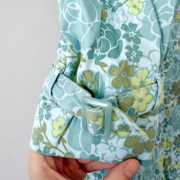 Lane Bryant Lightweight Vintage Floral Button-Up Trench Coat – Size 22/24 - Picture 4 of 10